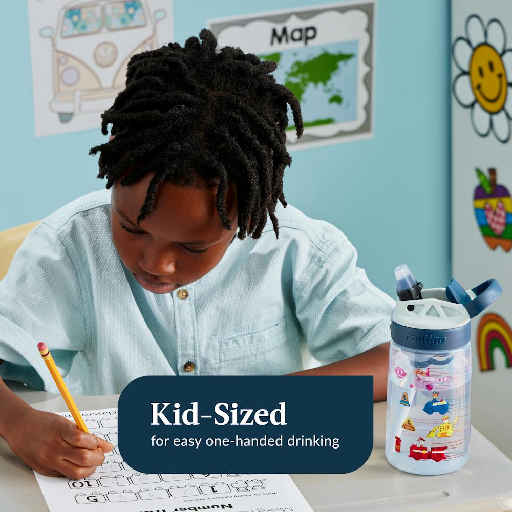 Contigo® Kids Water Bottle with Redesigned AUTOSPOUT® Straw, 14 oz, 2 pack